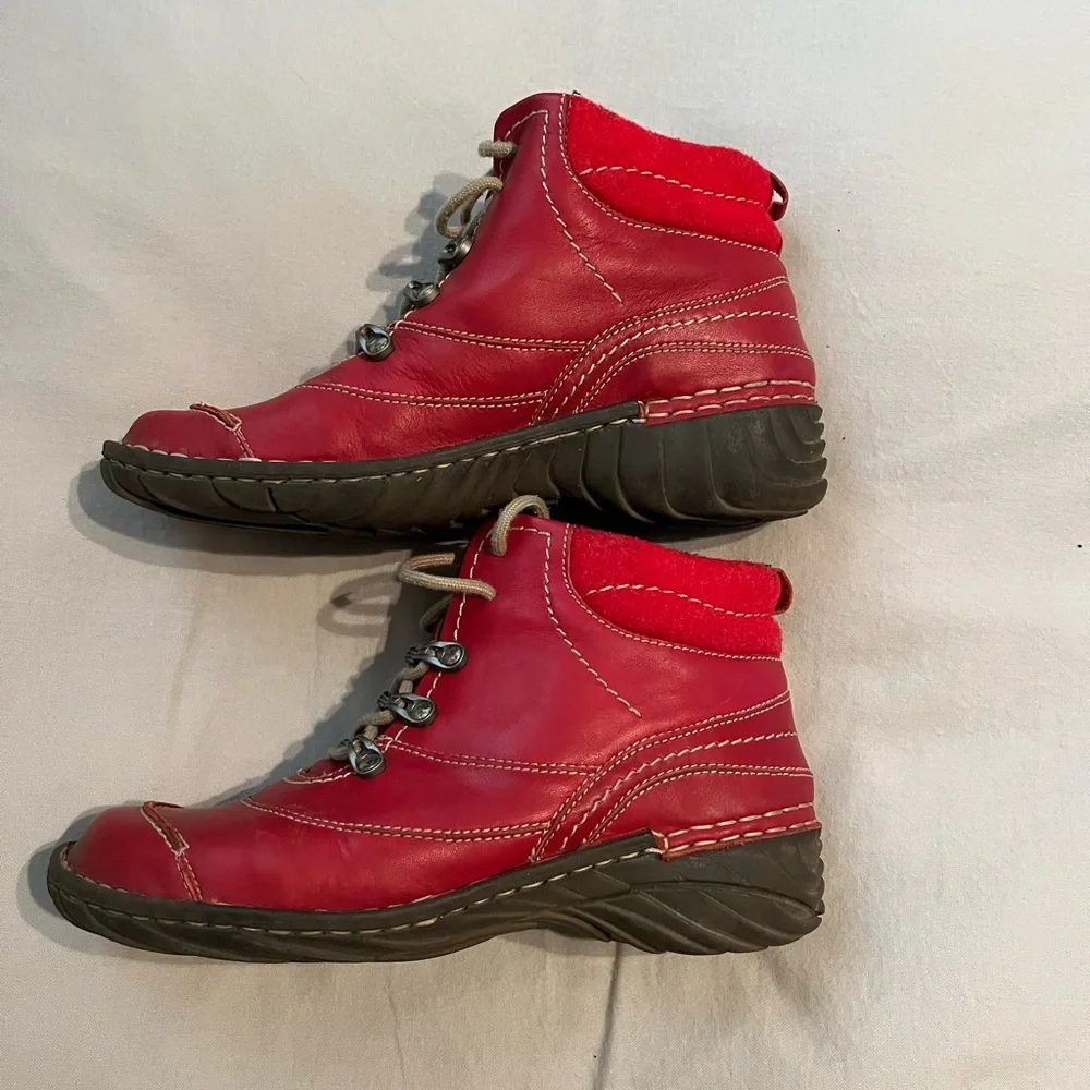 Josef Seibel Red Boots - Picture 2 of 5
